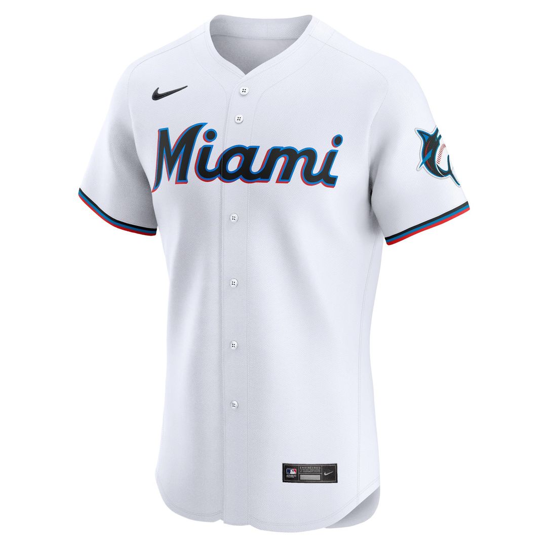 Miami Marlins Eury Perez Nike Home Elite Player Jersey - White