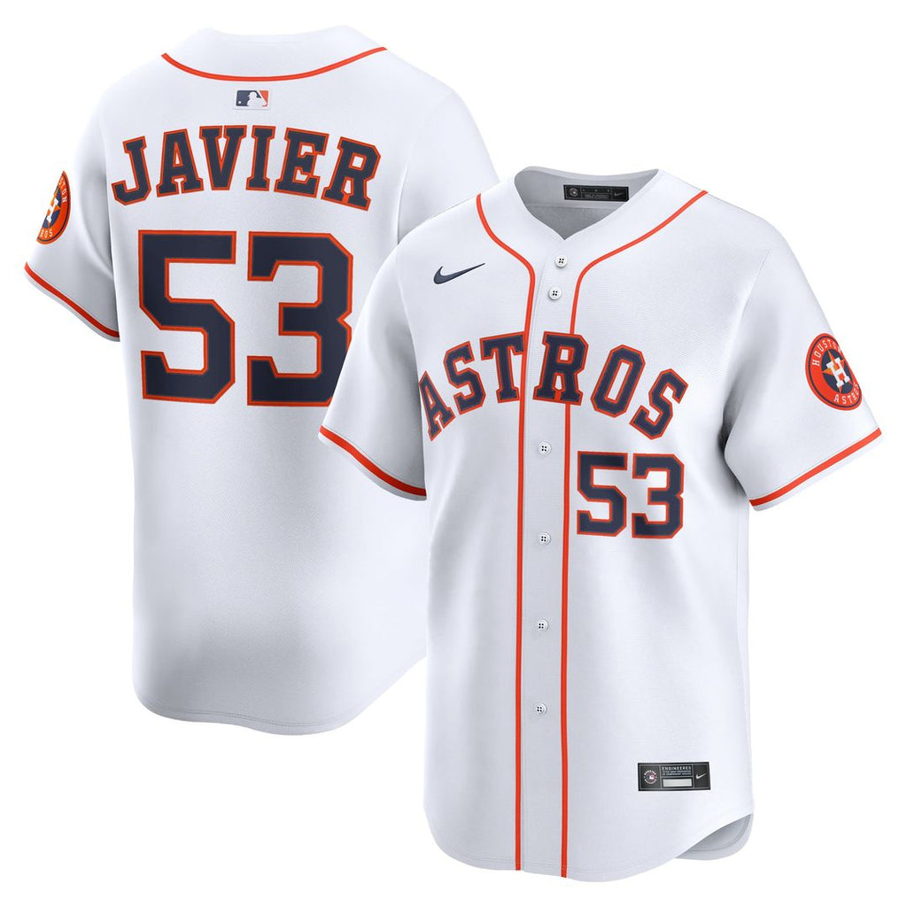 Houston Astros Cristian Javier Nike Home Limited Player Jersey - White