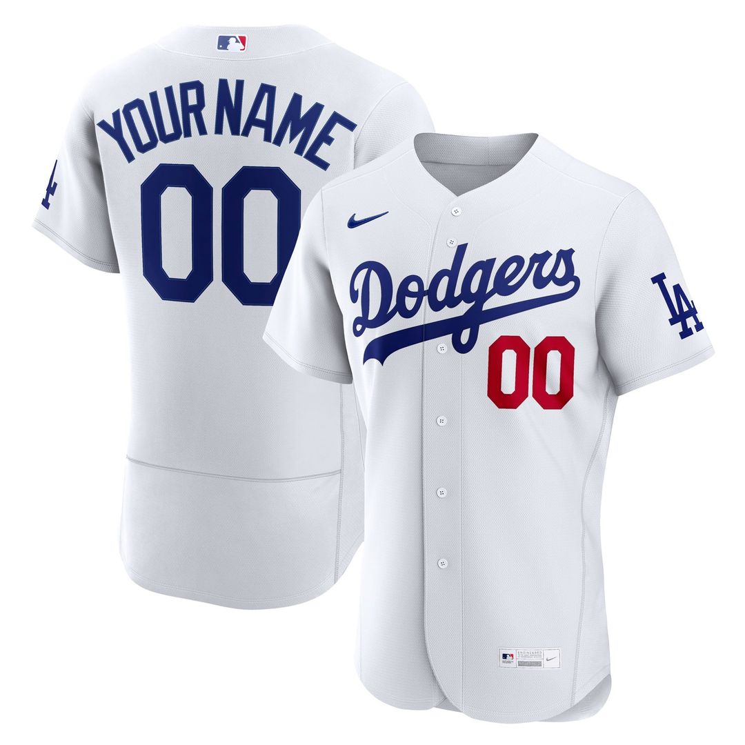 Los Angeles Dodgers Nike Home Authentic Custom Jersey - White