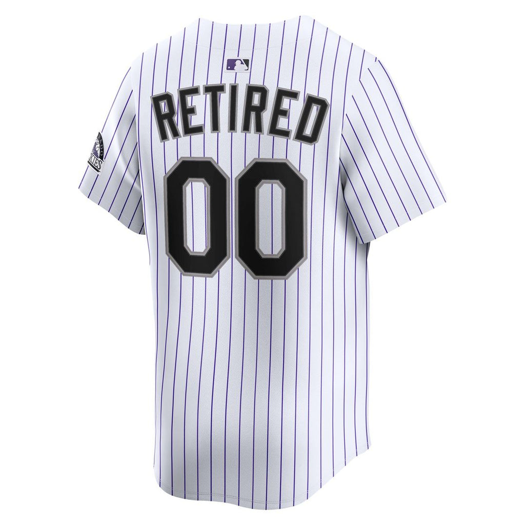 Colorado Rockies Nike Home Limited Pick - A - Player Retired Roster Jersey - White
